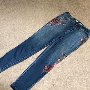 mossimo high rise flower jeggings